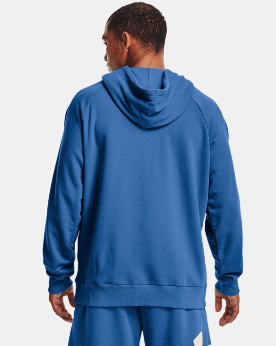 Sudadera con capucha de tejido Fleece UA Rival Big Logo para hombre, Blue, pdpMainDesktop image number 1